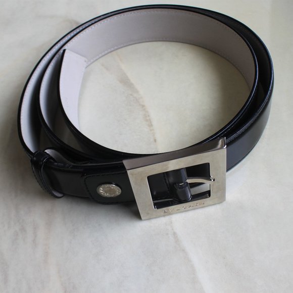 Men's Leather Belt - Bvlgari - Black